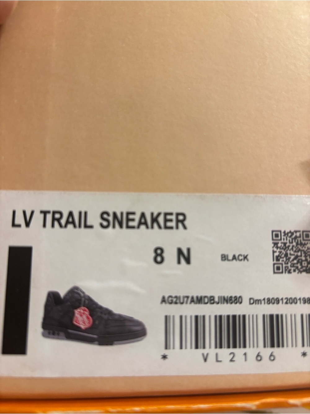 Black logo designer inspired sneakers size 8 - Picture 3 of 8